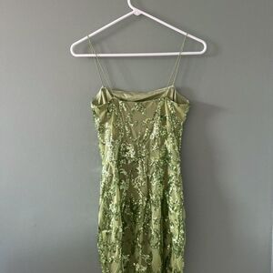 GAP Strapless Green Floral Dress
